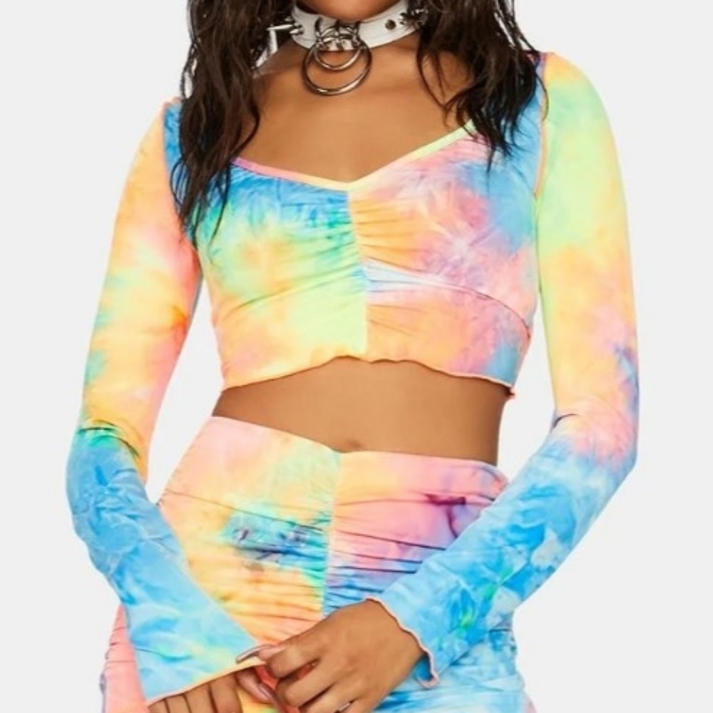 NWT Multi-colored Short Set by Dolls Kill Size L. - Picture 3 of 8